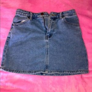Denim Skirt High Rise Small